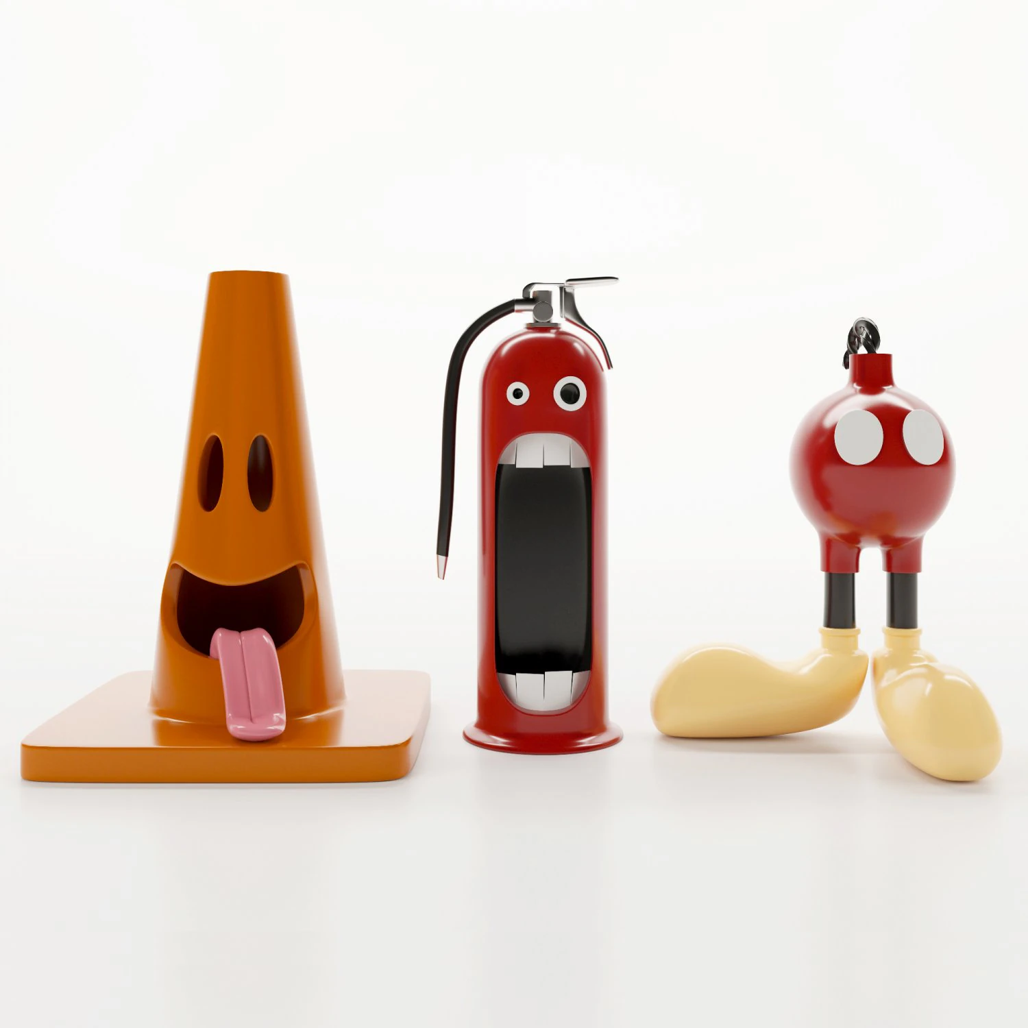 Set of decorative toys 3D Model .c4d .max .obj .3ds .fbx .stl .blend 