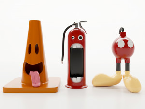 Set of decorative toys Model 3D