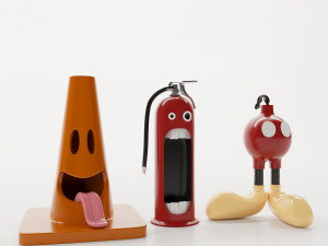 Set of decorative toys 3D Model