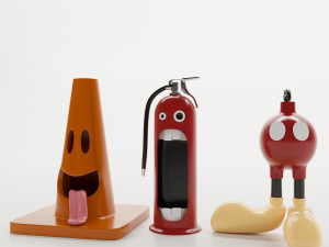 Set of decorative toys 3D Model