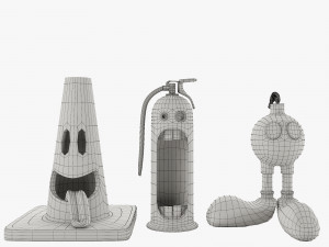 Set of decorative toys 3D Model