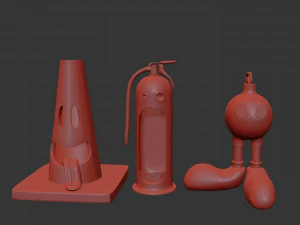 Set of decorative toys 3D Model