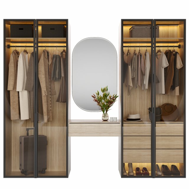 Wardrobe Model 3D .c4d .max .obj .3ds .fbx .stl .blend 