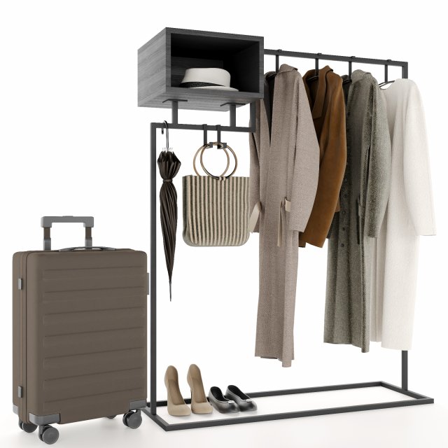 IDDO HOMELY clothes hanger 3D Model .c4d .max .obj .3ds .fbx .stl .blend 