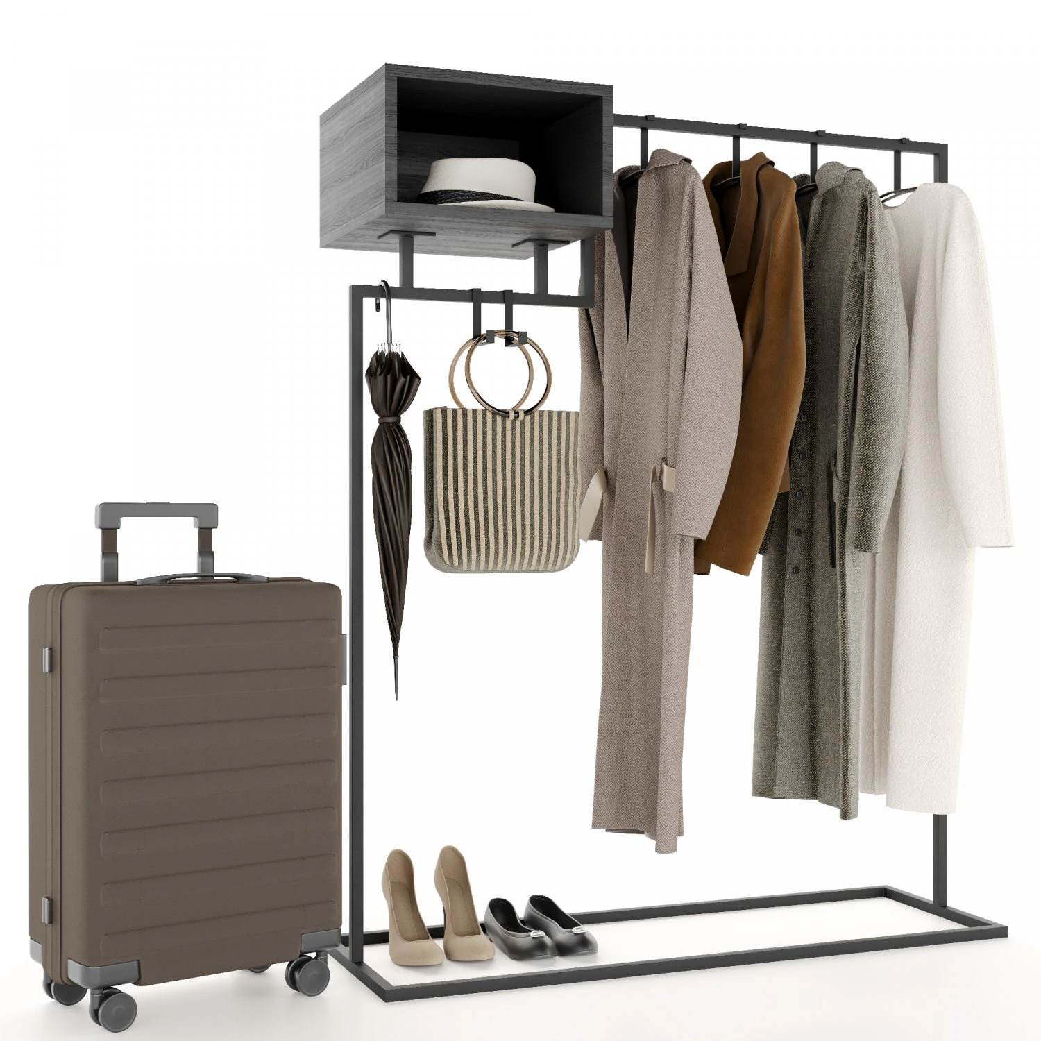 IDDO HOMELY clothes hanger 3D Model .c4d .max .obj .3ds .fbx .stl .blend 