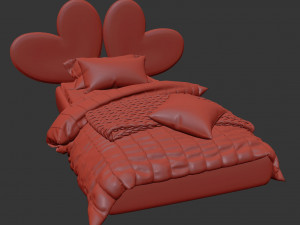 Childrens bed - heart 3D Model