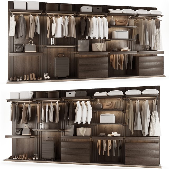 Loft wardrobe 1 3Dモデル .c4d .max .obj .3ds .fbx .stl .blend 
