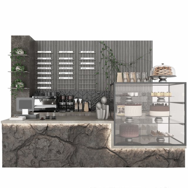Coffee house Modelo 3D .c4d .max .obj .3ds .fbx .stl .blend 