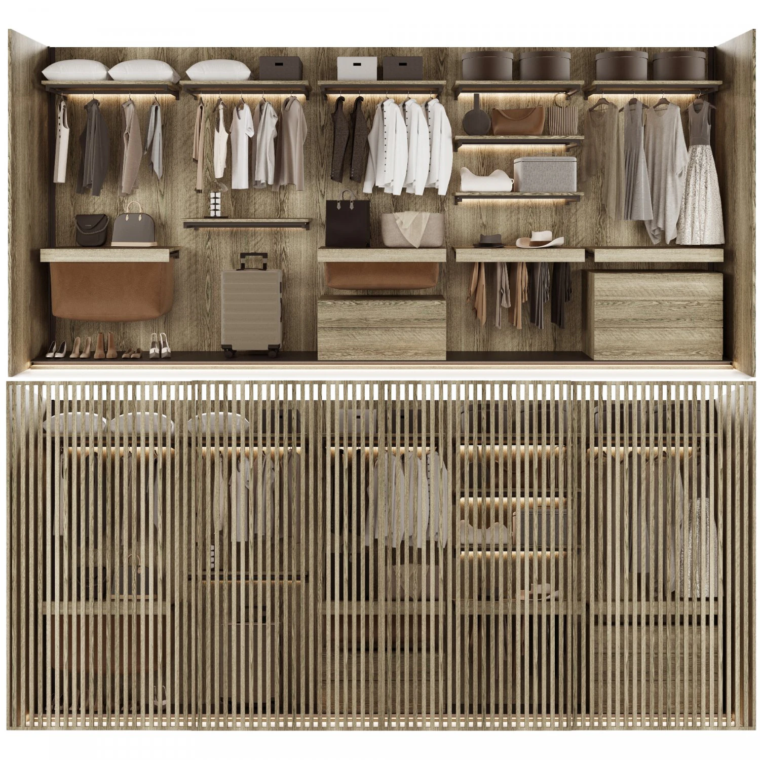 Wardrobe 3D Model .c4d .max .obj .3ds .fbx .stl .blend 