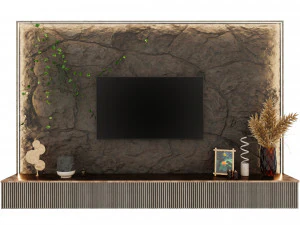 Ściana telewizyjna Model 3D