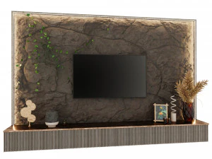 TV wall 3D Model