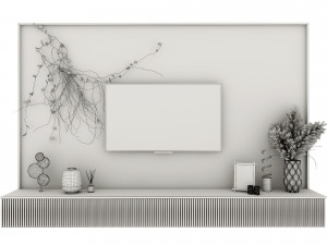 TV wall Model 3D