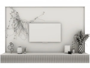 TV wall 3D Model