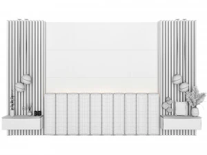 Headboard for decorating the bedroom 3D Model