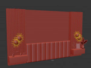 Headboard for decorating the bedroom 3D Model