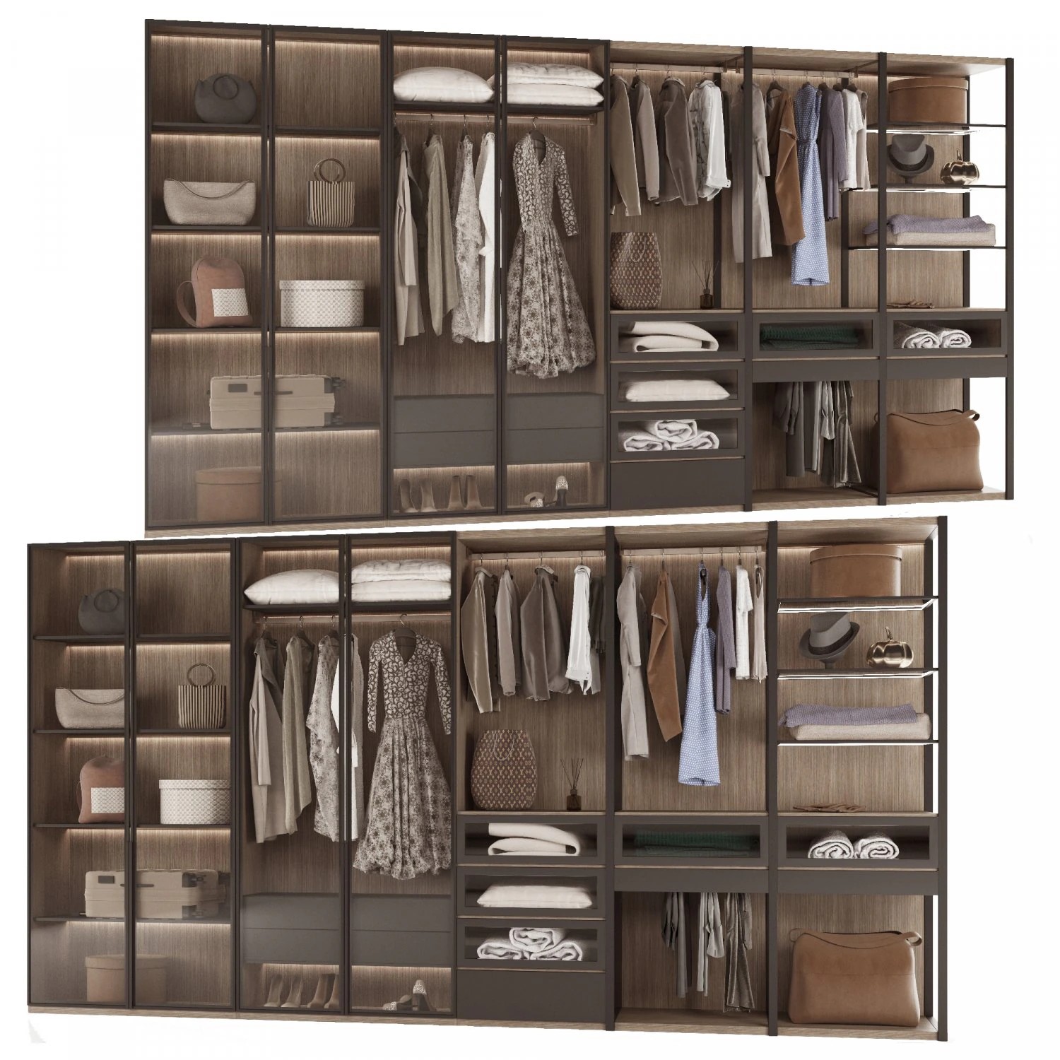 Wardrobe 3D Model .c4d .max .obj .3ds .fbx .stl .blend 