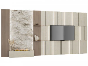 TV wall 3D Model