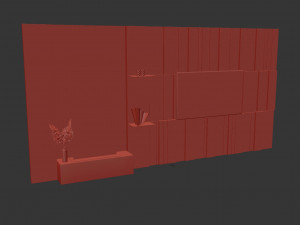TV wall Modelo 3D