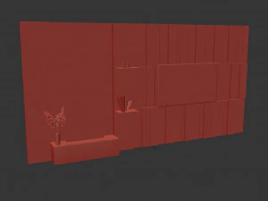 TV wall 3D Model