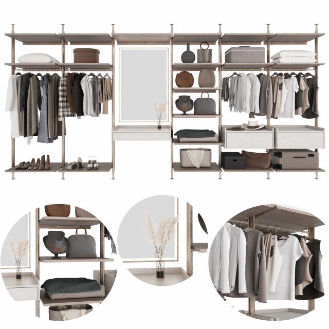 Wardrobe 31 3D Model .c4d .max .obj .3ds .fbx .stl .blend 