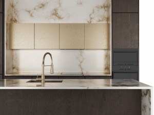 Modern kitchen with island Model 3D