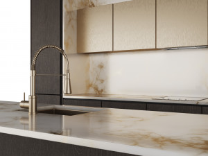 Modern kitchen with island Model 3D