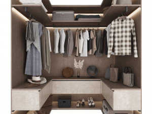 Wardrobe with filling 3D 모델