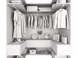 Wardrobe with filling 3D 모델