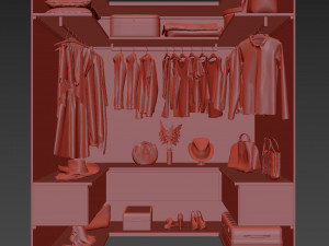 Wardrobe with filling 3D 모델