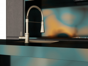 Modern kitchen with island 3 3D Model