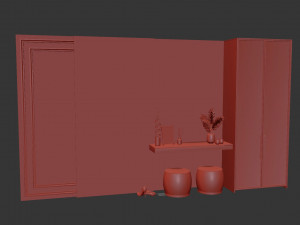 Composition in the hallway 5 3D Model