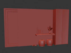 Composition in the hallway 5 3D Model