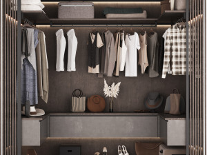Wardrobe with filling 3D Model