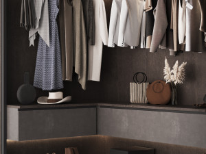 Wardrobe with filling 3D-Modell