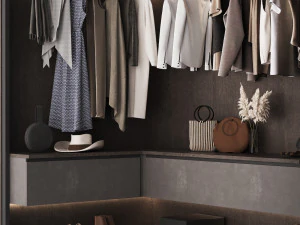 Wardrobe with filling 3D Model