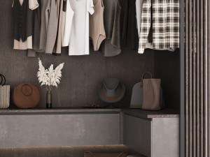 Wardrobe with filling 3D-Modell