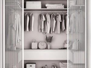 Wardrobe with filling 3D Model