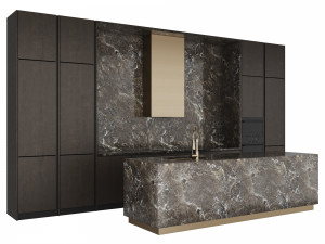 Modern kitchen with island Modèle 3D