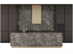 Modern kitchen with island 3D Model