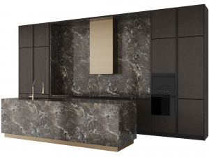 Modern kitchen with island Model 3D