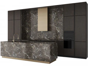 Modern kitchen with island 3D Model