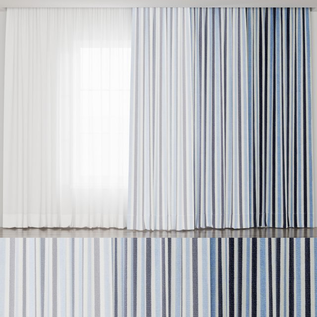 Curtains Model 3D .c4d .max .obj .3ds .fbx .stl .blend 