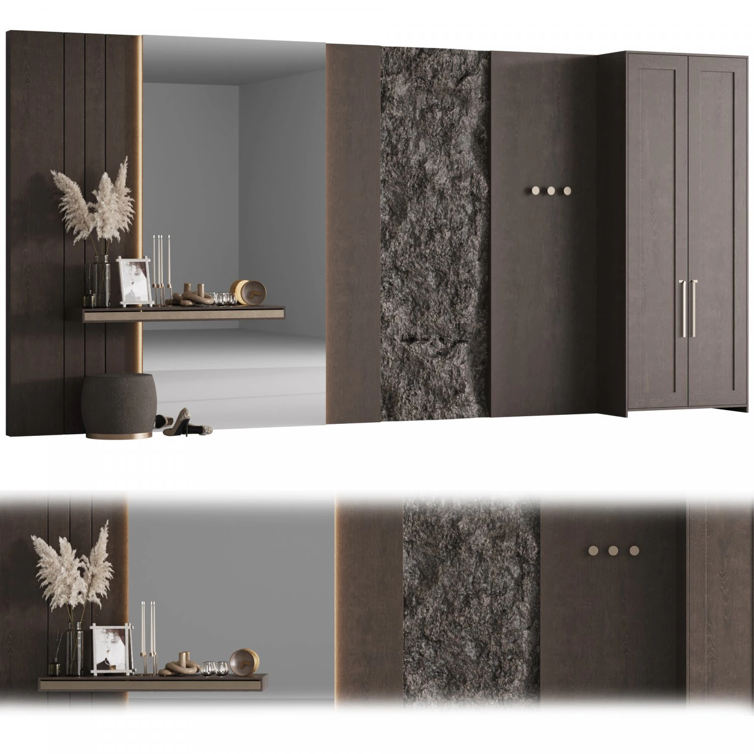 Composition in the hallway 3D Model .c4d .max .obj .3ds .fbx .stl .blend 