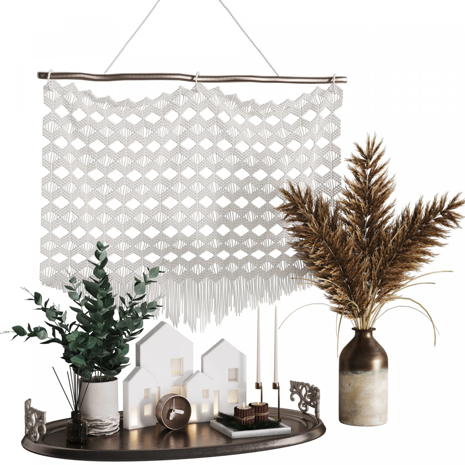 Decor set 3D Model .c4d .max .obj .3ds .fbx .stl .blend 
