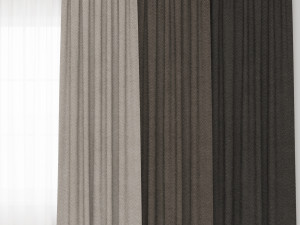 Curtains 3D मॉडल