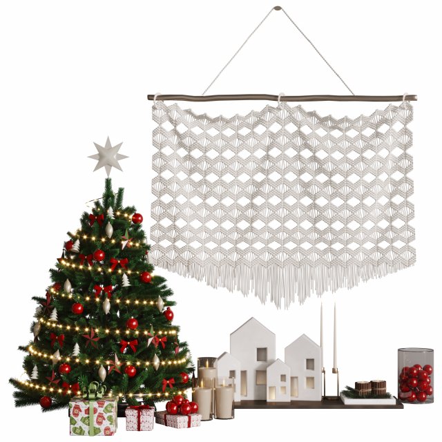 Christmas decor - New Year tree 3D 模型 .c4d .max .obj .3ds .fbx .stl .blend 