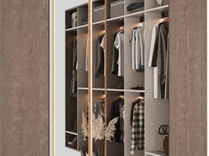 Wardrobe with filling 3D Model