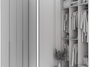 Wardrobe with filling 3D Model