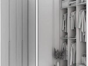 Wardrobe with filling 3D Model