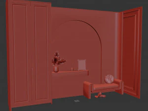 Composition in the hallway 3D Model